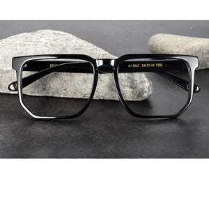 Vazrobe Oversized Eyeglasses Frames Male Wooden glasses men spring hinge big large wide face square spectacles for prescription