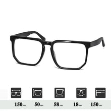 Load image into Gallery viewer, Vazrobe Oversized Eyeglasses Frames Male Wooden glasses men spring hinge big large wide face square spectacles for prescription