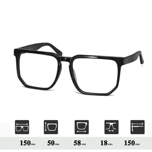 Vazrobe Oversized Eyeglasses Frames Male Wooden glasses men spring hinge big large wide face square spectacles for prescription