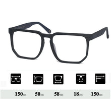 Load image into Gallery viewer, Vazrobe Oversized Eyeglasses Frames Male Wooden glasses men spring hinge big large wide face square spectacles for prescription