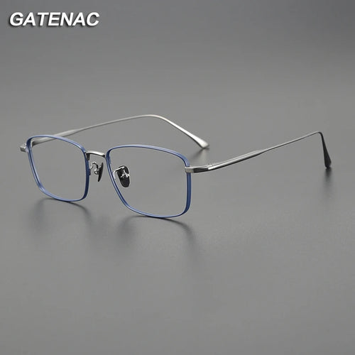 Vintage Pure Titanium Eyeglasses Frame Men Square Ultra Light Prescription Myopia Glasses Frame Male    Brand Eyewear