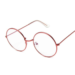 Vintage Round Glasses Clear Lens  Gold Round Metal Frame Glasses Optical Men Women Eyeglass Frame Fake Glasses