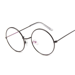 Vintage Round Glasses Clear Lens  Gold Round Metal Frame Glasses Optical Men Women Eyeglass Frame Fake Glasses