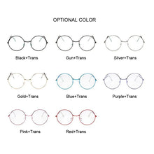 Load image into Gallery viewer, Vintage Round Glasses Clear Lens  Gold Round Metal Frame Glasses Optical Men Women Eyeglass Frame Fake Glasses