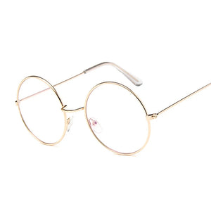 Vintage Round Glasses Clear Lens  Gold Round Metal Frame Glasses Optical Men Women Eyeglass Frame Fake Glasses