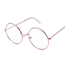 Load image into Gallery viewer, Vintage Round Glasses Clear Lens  Gold Round Metal Frame Glasses Optical Men Women Eyeglass Frame Fake Glasses