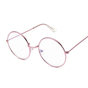 Vintage Round Glasses Clear Lens  Gold Round Metal Frame Glasses Optical Men Women Eyeglass Frame Fake Glasses