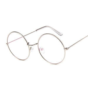 Vintage Round Glasses Clear Lens  Gold Round Metal Frame Glasses Optical Men Women Eyeglass Frame Fake Glasses