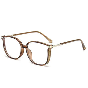 Vintage Square Metal Glitter Frame Reading Glasses Women Optical Eyewear Anti-blue Light Presbyopia Eyeglasses