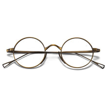 Carica l&#39;immagine nel visualizzatore di Gallery, Vintage Ultralight Titanium Round Eyeglasses Nearsight Eyewear Frame Black Gold Silver Spectacles