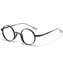 Load image into Gallery viewer, Vintage Ultralight Titanium Round Eyeglasses Nearsight Eyewear Frame Black Gold Silver Spectacles