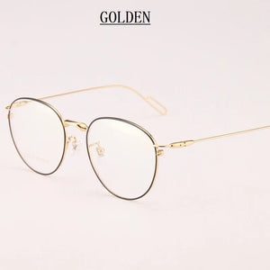 Width-140 Women Titanium Eyeglasses Frames Eyewear Men ultra light retro  thin Whole Temple optical prescription Glasses