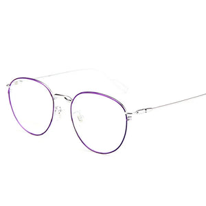 Width-140 Women Titanium Eyeglasses Frames Eyewear Men ultra light retro  thin Whole Temple optical prescription Glasses