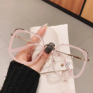 Women Men Vintage Retro Metal Frames Clear Lens Glasses Eyewear Big Round Circle Glasses