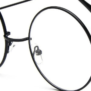 Women Men Vintage Retro Metal Frames Clear Lens Glasses Eyewear Big Round Circle Glasses