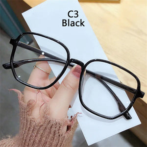 Women Men Vintage Retro Metal Frames Clear Lens Glasses Eyewear Big Round Circle Glasses