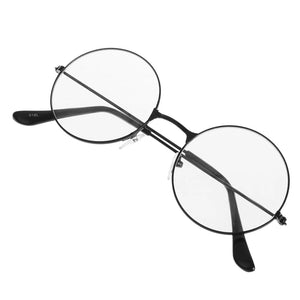 Women Men Vintage Retro Metal Frames Clear Lens Glasses Eyewear Big Round Circle Glasses