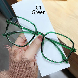 Women Men Vintage Retro Metal Frames Clear Lens Glasses Eyewear Big Round Circle Glasses