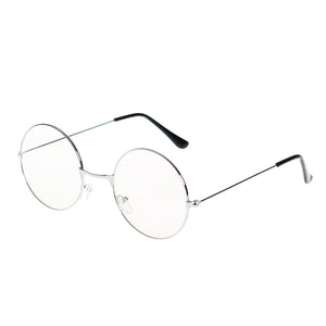 Women Men Vintage Retro Metal Frames Clear Lens Glasses Eyewear Big Round Circle Glasses