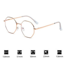 Load image into Gallery viewer, Women Polygon Frame Tansparent Glasses Trend Ultra-Light Anti-blue Light Glasses Flat Mirror Computer Eyeglasses 2024