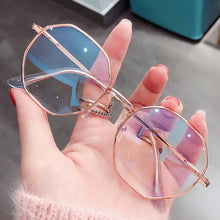 Load image into Gallery viewer, Women Polygon Frame Tansparent Glasses Trend Ultra-Light Anti-blue Light Glasses Flat Mirror Computer Eyeglasses 2024