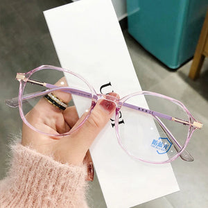 Women Reading Glasses Polygon Frame Transparent Glasses Ladies Retro Anti Fatigue Farsighted Eyewear +1.0 +1.5 +2.0 +2.5 To +4.0