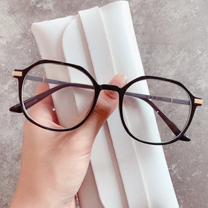 Women Reading Glasses Polygon Frame Transparent Glasses Ladies Retro Anti Fatigue Farsighted Eyewear +1.0 +1.5 +2.0 +2.5 To +4.0