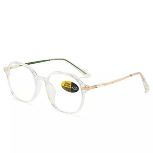 Women Reading Glasses Polygon Frame Transparent Glasses Ladies Retro Anti Fatigue Farsighted Eyewear +1.0 +1.5 +2.0 +2.5 To +4.0