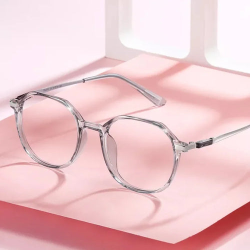 Women Reading Glasses Polygon Frame Transparent Glasses Ladies Retro Anti Fatigue Farsighted Eyewear +1.0 +1.5 +2.0 +2.5 To +4.0