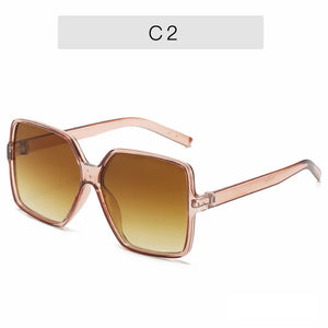 Women Sunglasses Retro Oversized Full Frame Sun Glasses Female Anti-reflective Gradient Eyeglasses Men Big Driving Google UV400