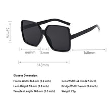 Load image into Gallery viewer, Women Sunglasses Retro Oversized Full Frame Sun Glasses Female Anti-reflective Gradient Eyeglasses Men Big Driving Google UV400