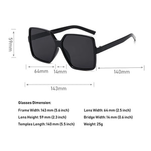 Women Sunglasses Retro Oversized Full Frame Sun Glasses Female Anti-reflective Gradient Eyeglasses Men Big Driving Google UV400