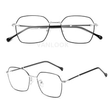 Carica l&#39;immagine nel visualizzatore di Gallery, Women&#39;s Anti Blue Ray Computer Glasses Men Blue Light Protective Blocking Eyeglasses Metal Polygon Optical Spectacle Frame UV400