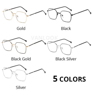 Women's Anti Blue Ray Computer Glasses Men Blue Light Protective Blocking Eyeglasses Metal Polygon Optical Spectacle Frame UV400