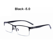 Carica l&#39;immagine nel visualizzatore di Gallery, anti blue light glasses men Business Half-frame  Myopia Glasses The Finished Product Anteojos Miopes Office -50 To -600