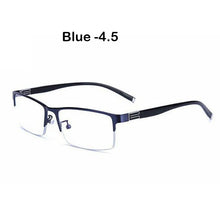 Carica l&#39;immagine nel visualizzatore di Gallery, anti blue light glasses men Business Half-frame  Myopia Glasses The Finished Product Anteojos Miopes Office -50 To -600