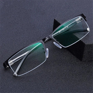 anti blue light glasses men Business Half-frame  Myopia Glasses The Finished Product Anteojos Miopes Office -50 To -600