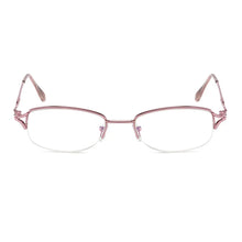 Load image into Gallery viewer, seemfly Anti-blue light Half Frame Women Classic Reading Glasses Elegant Light Pink Far sighted Eyewear For Female +1.0 to +4.0