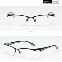 Load image into Gallery viewer, seemfly Half Frame Reading Eyeglasses Men Computer Reader Retro Clear Lens Goggle Women Hyperopia Far Glasses With +1.0 to 4.0