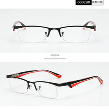 Load image into Gallery viewer, seemfly Half Frame Reading Eyeglasses Men Computer Reader Retro Clear Lens Goggle Women Hyperopia Far Glasses With +1.0 to 4.0