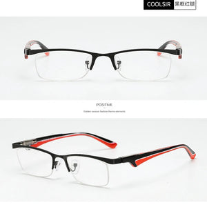 seemfly Half Frame Reading Eyeglasses Men Computer Reader Retro Clear Lens Goggle Women Hyperopia Far Glasses With +1.0 to 4.0