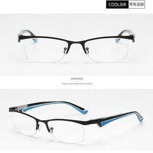 seemfly Half Frame Reading Eyeglasses Men Computer Reader Retro Clear Lens Goggle Women Hyperopia Far Glasses With +1.0 to 4.0