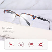 Carica l&#39;immagine nel visualizzatore di Gallery, seemfly Women Men Comfortable Reading Glasses Classic Square Presbyopia Eyeglasses Far sight Glasses Frame Diopter +1.0 to +4.0