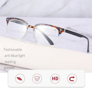 seemfly Women Men Comfortable Reading Glasses Classic Square Presbyopia Eyeglasses Far sight Glasses Frame Diopter +1.0 to +4.0