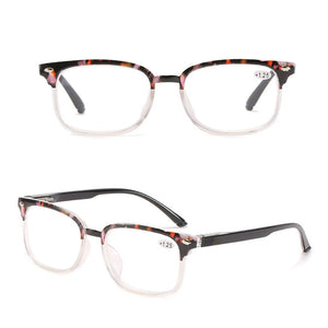 seemfly Women Men Comfortable Reading Glasses Classic Square Presbyopia Eyeglasses Far sight Glasses Frame Diopter +1.0 to +4.0