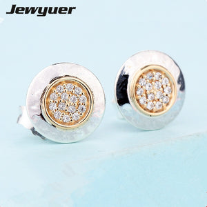 2017 Autumn 925 sterling silver Signature Stud Earring with gold earrings for women wedding brinco fine jewelry ER092