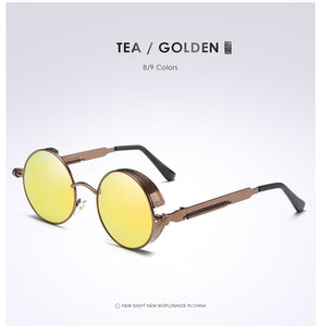 2023 Tony Stark IRON MAN 3 Retro Round Metal Polarized Punk Steampunk Sunglasses For Women Men Vintage Sun Glasses oculos de sol