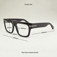Carica l&#39;immagine nel visualizzatore di Gallery, 2023 marca occhiali quadrati donne occhiali ottici telaio uomini grande scatola miopia montature per occhiali trasparenti da prescrizione TF5634-B 