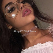 Carica l&#39;immagine nel visualizzatore di Gallery, Fashion Clear Glasses Women Optical Frames Myopia Lunette Female Oculos Oversized Transparent Pilot Glasses Fake Glasses