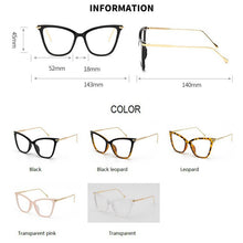 Carica l&#39;immagine nel visualizzatore di Gallery, 2022 Cat Eye Glasses Clear Frame Women Transparent Myopia Optical Glasses Frame Cat Eyeglasses Frames female Spectacle